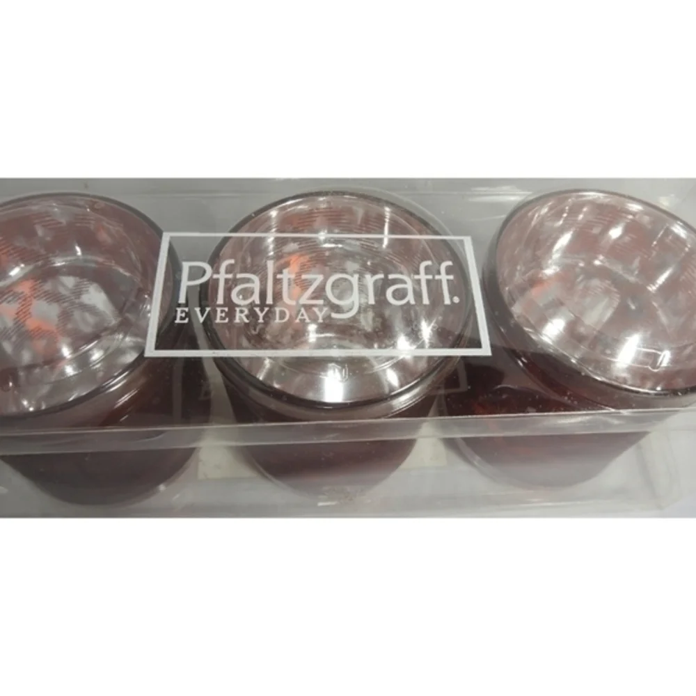 New Pfaltzgraff Set of 3 Red Tealight Holders‎ -